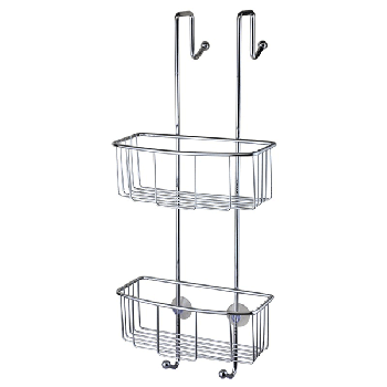 House Steel Shower Shelf With 2 Baskets & 2 hooks