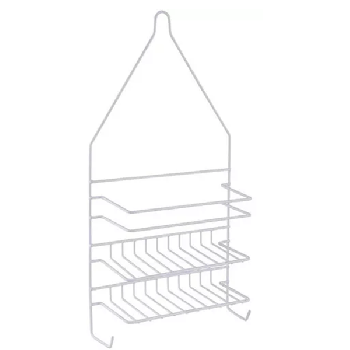 Large White Bathroom Shower Caddy