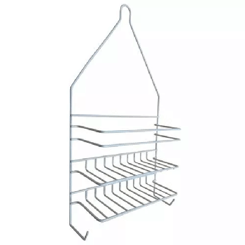 Large White Bathroom Shower Caddy 