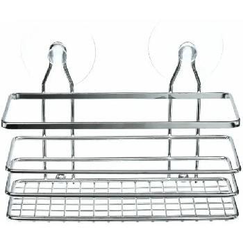 Bathroom shelf with suction cups