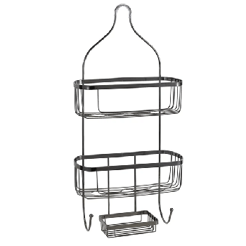 Shower Caddy in satin nickel, hanging the Shower Head, Bathroom Storage & Organization 