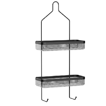 Hanging Two Shelf Shower Caddy in Matte Black,hanging Two Shelf Shower Caddy in Matte Black , with Self Adhesive sticker