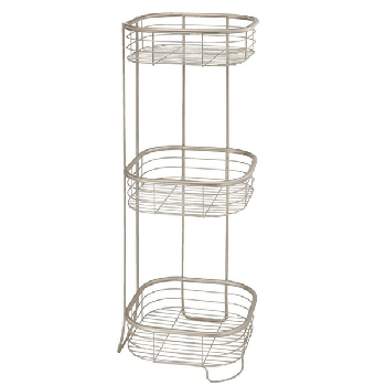 3 Tier square Shower Shelf ,shower caddy, shower corner shelf, organizer, white