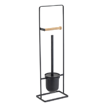 Paper roll rack,with toilet brush, for rest room
