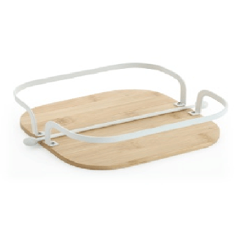 Table Napkin Holder Home Decor ,metal powder coating white, Bamboo