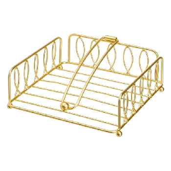 Gold-Color Square Napkin Clip Paper Holder For Restaurant Cafe Dining Table