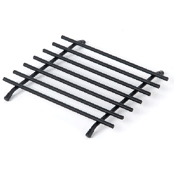 Modern Simple Iron Art Kitchen Countertop Mat, Metal Anti-Scratch Insulated Pot Holder, Square Table Protector for Hot Dishes and Bowls, Stove Top Trivet, Black