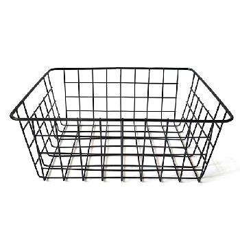Metal Storage Basket in matt-black