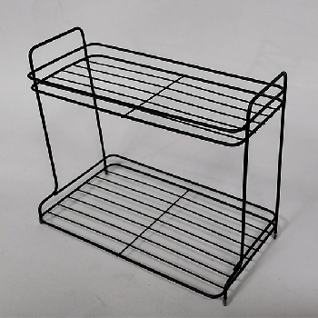 2 tiers Wire Spice Rack organizer home storage rack for kitchen
