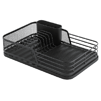 Dish Rack Storage Rack For Dishes Kitchen Rack Kitchen Sink Drying Shelf Bowl Holder Tool Holder Stor, web shape, hold 8 plates, with sink plate, PP cutlery holder