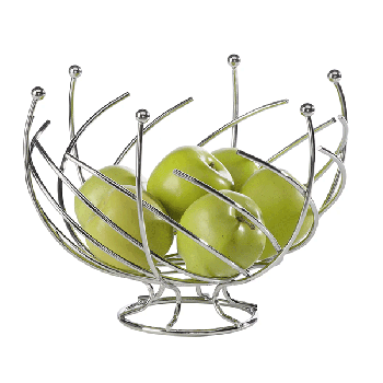 White Spiral Fruit Basket