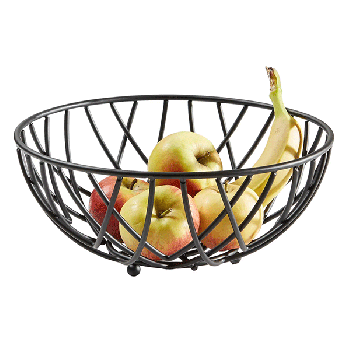 Metal fruit basket in black