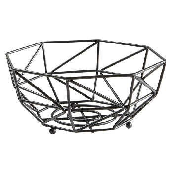 metal fruit bowl in black