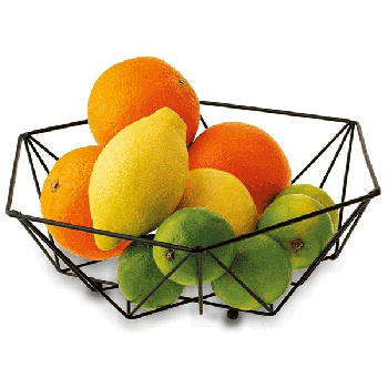 Metal FRUIT BASKET black basket 