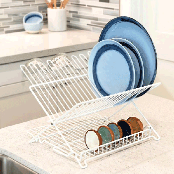Foldable dishrack PE coating