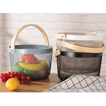 Metal Mesh Steel Basket round