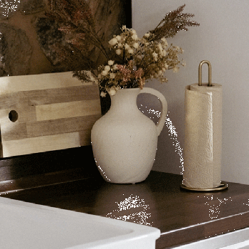 Paper Towel Rack Metal Roll Paper Storage Holder for Kitchen Living Room 