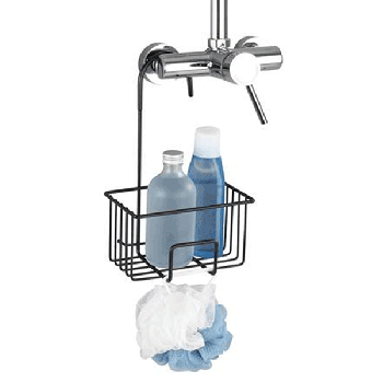 Hook Over Single Shower Basket shower caddy - Black