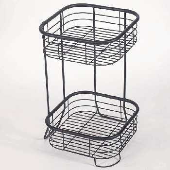 2 Tier square Shower Shelf ,shower caddy, shower corner shelf, organizer, matt-black