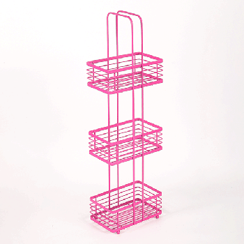 3 Tier Metal standing storage shelf, storage mesh basket,shower caddy